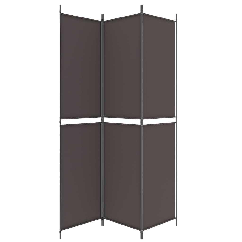 Kamerscherm Met 3 Panelen Stof Bruin 3