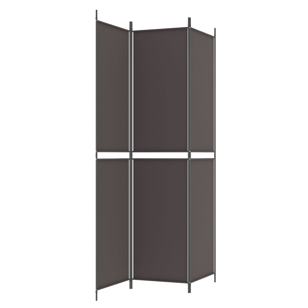Kamerscherm Met 3 Panelen Stof Bruin 3