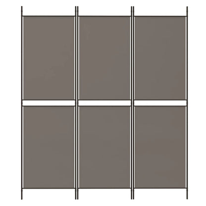Kamerscherm met 3 panelen 150x220 cm stof antracietkleurig