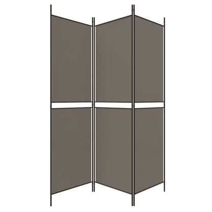 Kamerscherm met 3 panelen 150x220 cm stof antracietkleurig