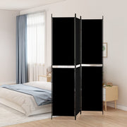 Kamerscherm 3 panelen 150x220 cm stof zwart