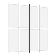 Kamerscherm met 4 panelen 200x220 cm stof wit
