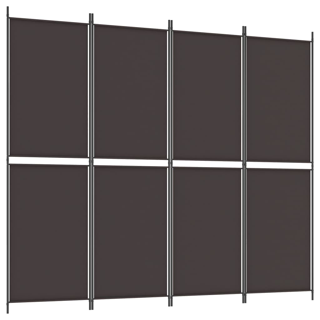 Kamerscherm Met 4 Panelen Stof Bruin 4