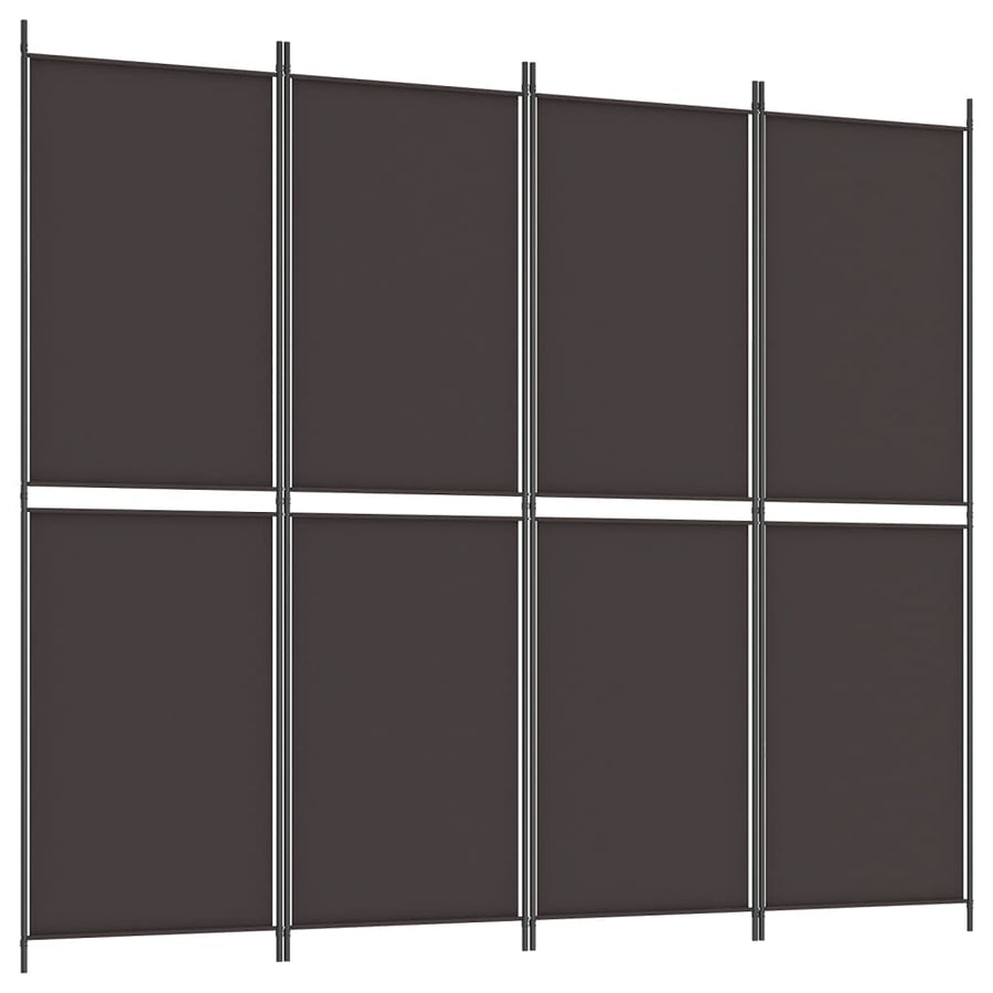 Kamerscherm Met 4 Panelen Stof Bruin 4