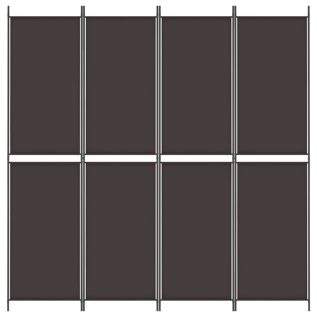 Kamerscherm Met 4 Panelen Stof Bruin 4