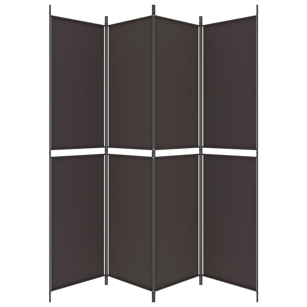 Kamerscherm Met 4 Panelen Stof Bruin 4