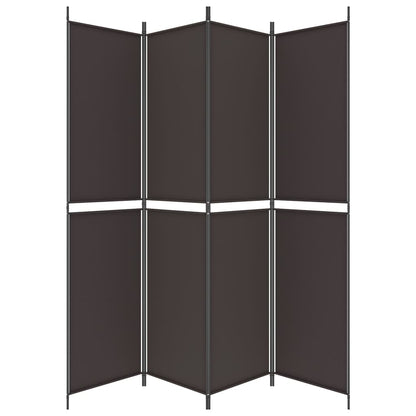 Kamerscherm Met 4 Panelen Stof Bruin 4