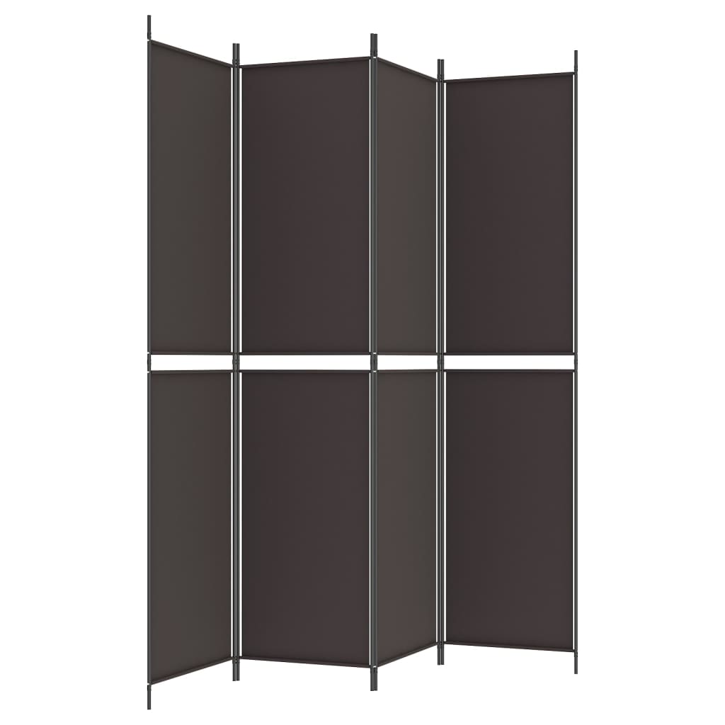 Kamerscherm Met 4 Panelen Stof Bruin 4