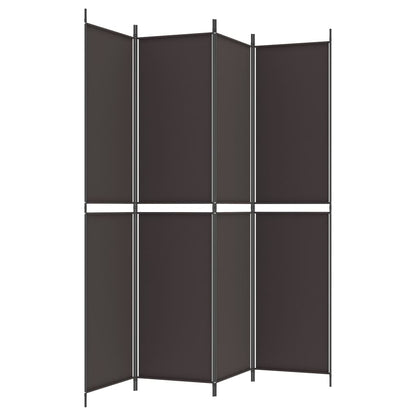 Kamerscherm Met 4 Panelen Stof Bruin 4