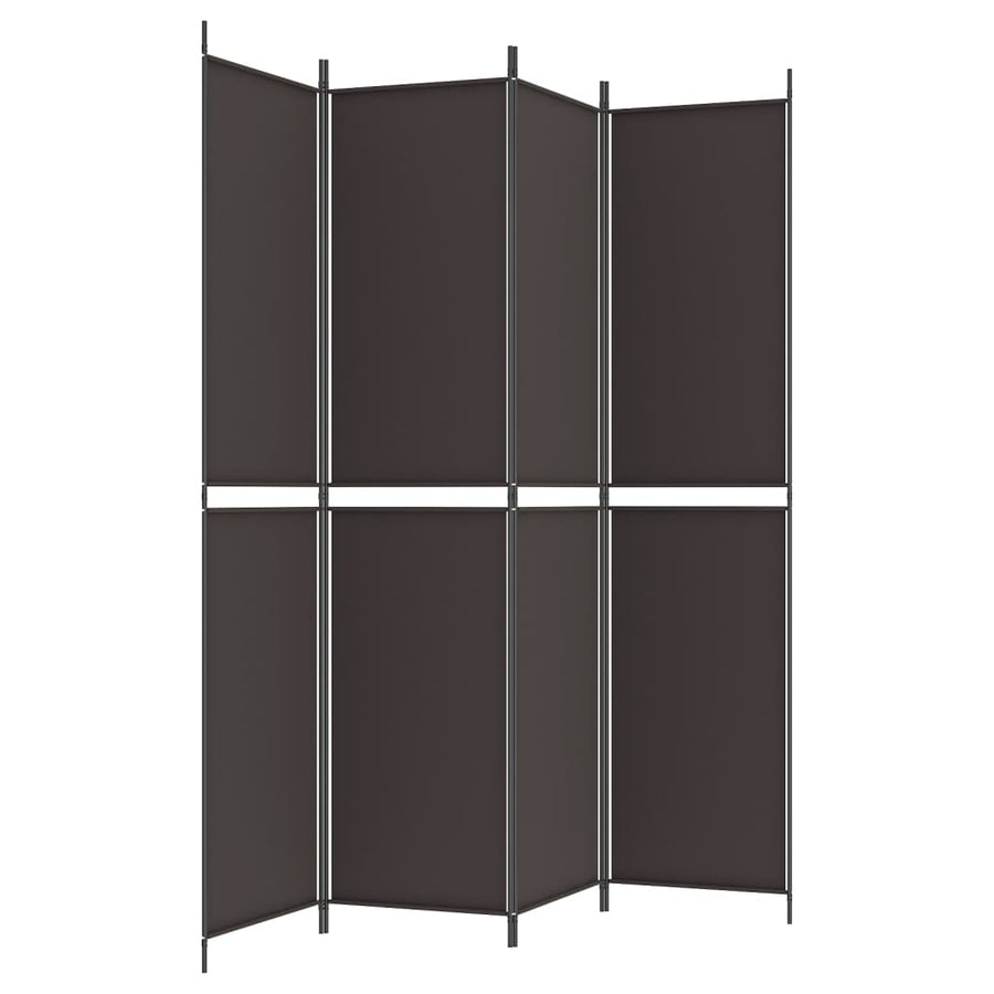 Kamerscherm Met 4 Panelen Stof Bruin 4