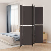 Kamerscherm 4 panelen stof bruin