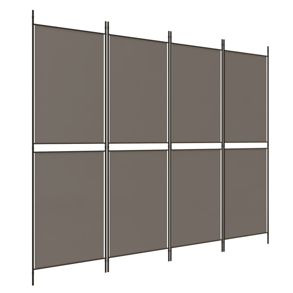 Kamerscherm Met 4 Panelen Stof Kleurig Antraciet 4