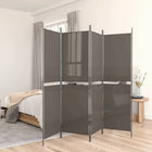 Room Divider With 4 Fabric Panels Colorful Anthracite 4