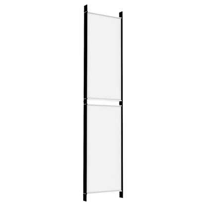 Kamerscherm met 5 panelen 250x220 cm stof wit