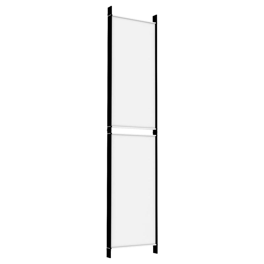 Kamerscherm met 5 panelen 250x220 cm stof wit