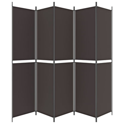 Kamerscherm Met 5 Panelen Stof Bruin 5
