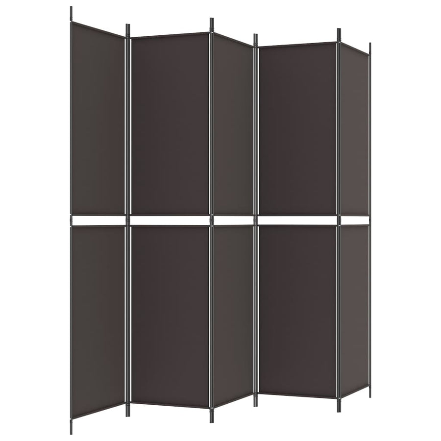 Kamerscherm Met 5 Panelen Stof Bruin 5