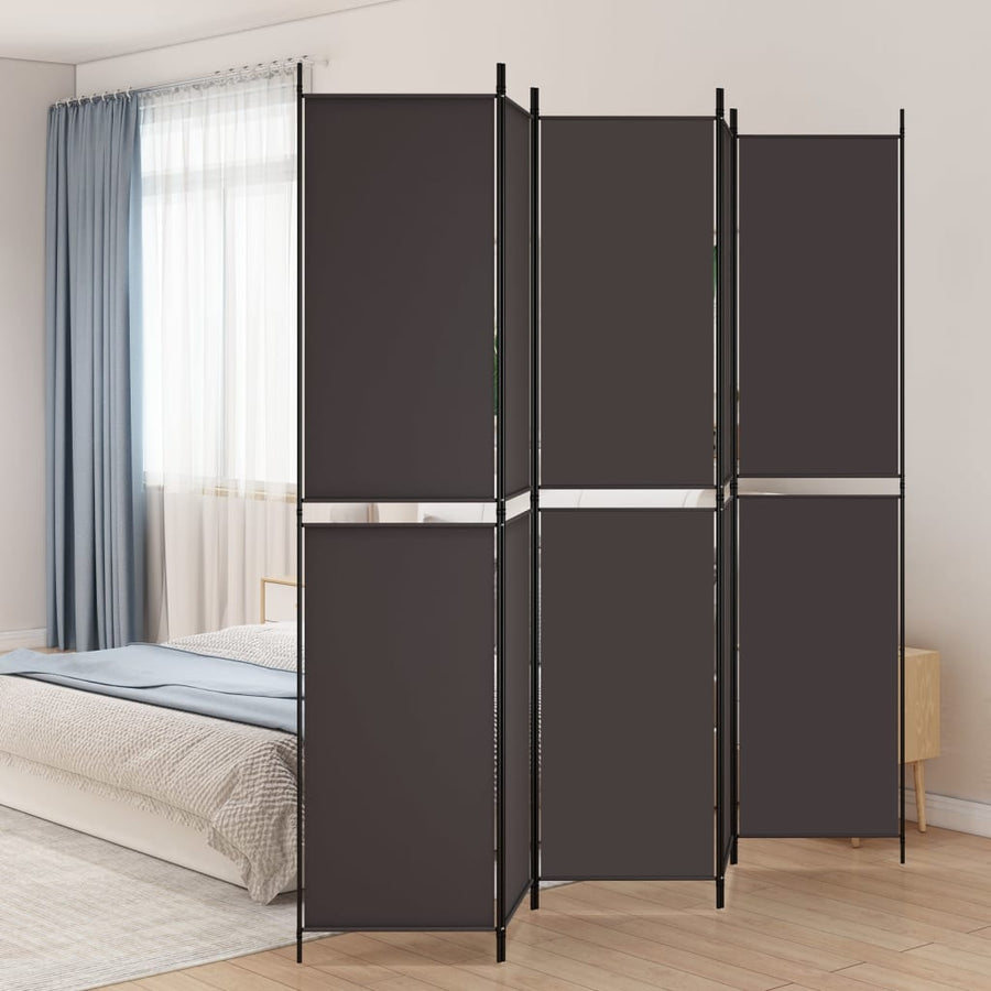Kamerscherm Met 5 Panelen Stof Bruin 5