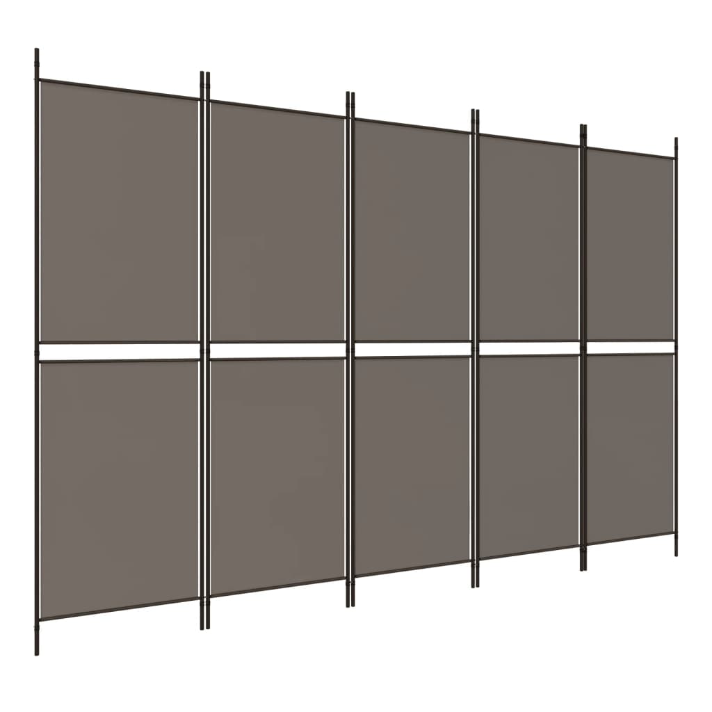 Kamerscherm Met 5 Panelen Stof Kleurig Antraciet 5