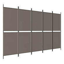 Kamerscherm Met 5 Panelen Stof Kleurig Antraciet 5