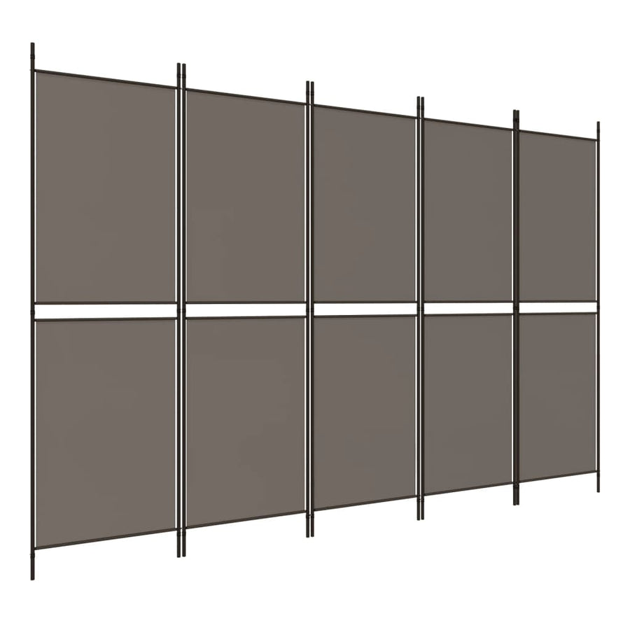 Kamerscherm Met 5 Panelen Stof Kleurig Antraciet 5
