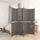 Room Divider with 5 Panels Fabric Colorful Anthracite 5