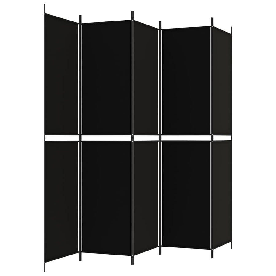 Kamerscherm Met 5 Panelen 250X220 Cm Stof Zwart