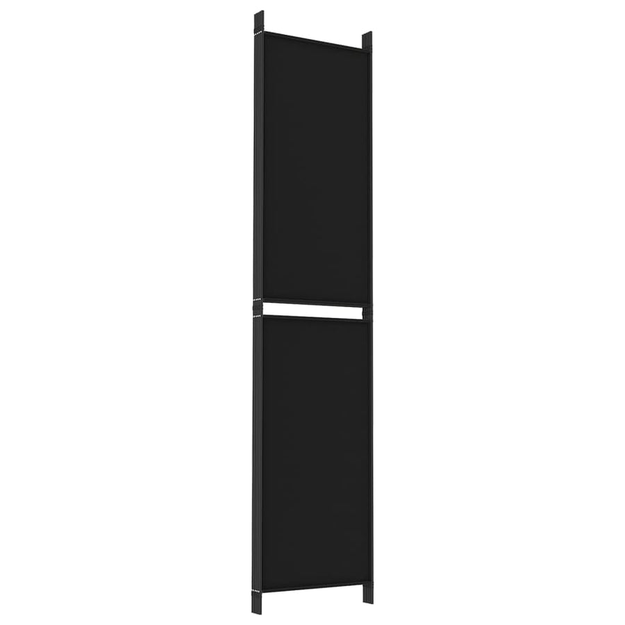 Kamerscherm Met 5 Panelen 250X220 Cm Stof Zwart
