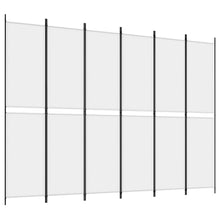 Kamerscherm met 6 panelen 300x220 cm stof wit