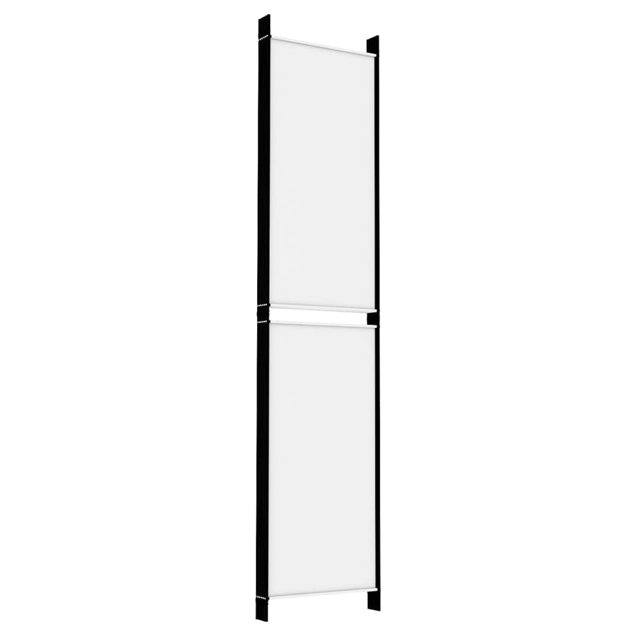 Kamerscherm met 6 panelen 300x220 cm stof wit