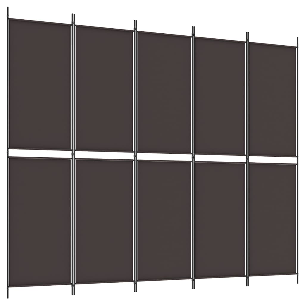 Kamerscherm Met 6 Panelen Stof Bruin 6