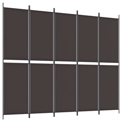 Kamerscherm Met 6 Panelen Stof Bruin 6