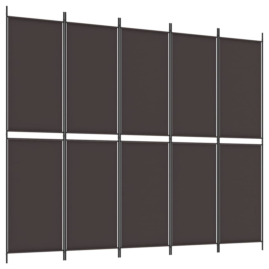 Kamerscherm Met 6 Panelen Stof Bruin 6