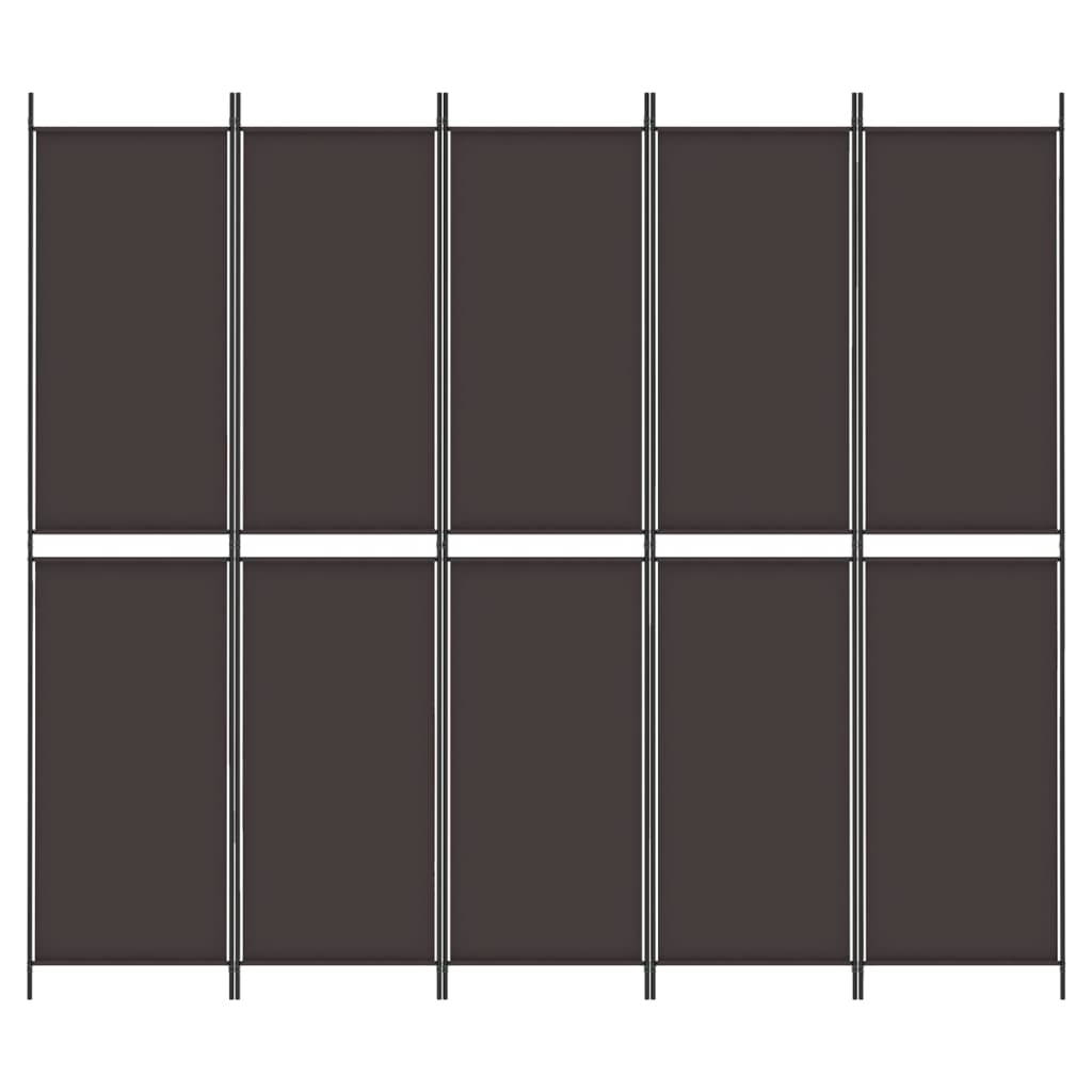 Kamerscherm Met 6 Panelen Stof Bruin 6