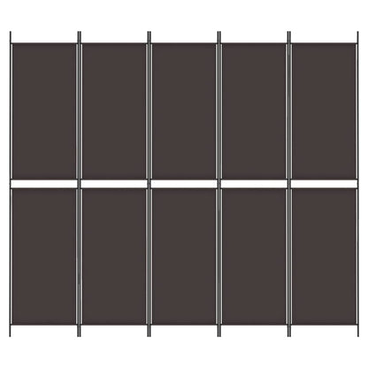 Kamerscherm Met 6 Panelen Stof Bruin 6