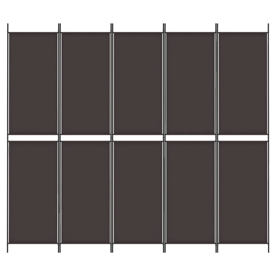 Kamerscherm Met 6 Panelen Stof Bruin 6