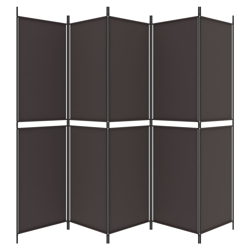 Kamerscherm Met 6 Panelen Stof Bruin 6