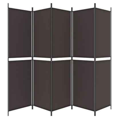 Kamerscherm Met 6 Panelen Stof Bruin 6