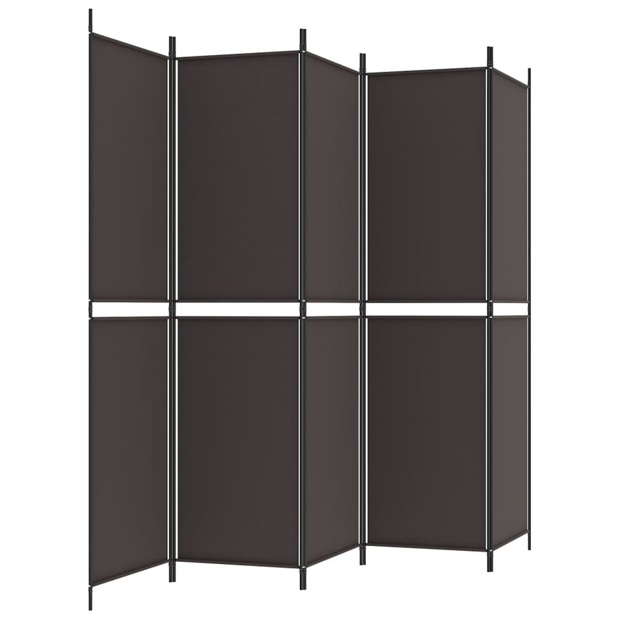 Kamerscherm Met 6 Panelen Stof Bruin 6