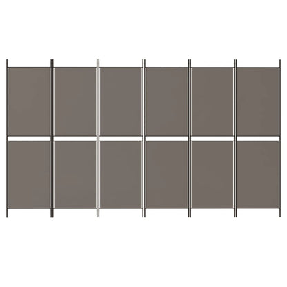 Kamerscherm Met 6 Panelen Stof Kleurig Antraciet 6