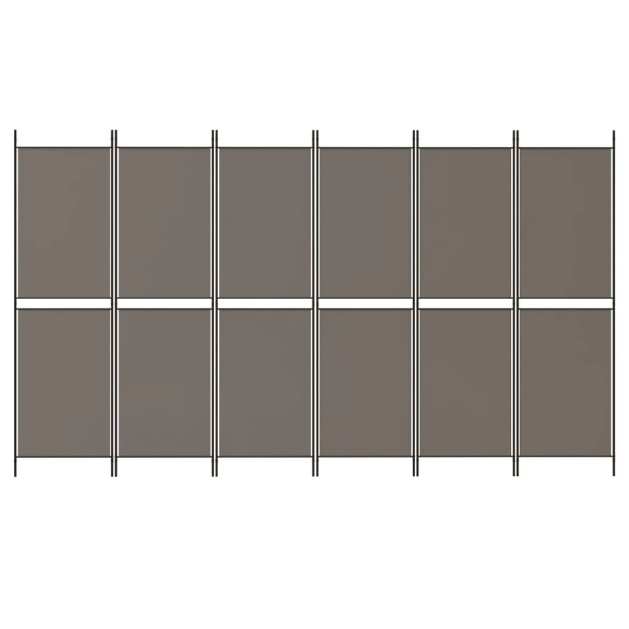 Kamerscherm Met 6 Panelen Stof Kleurig Antraciet 6