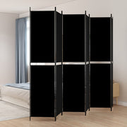 Kamerscherm 300x220 cm stof zwart