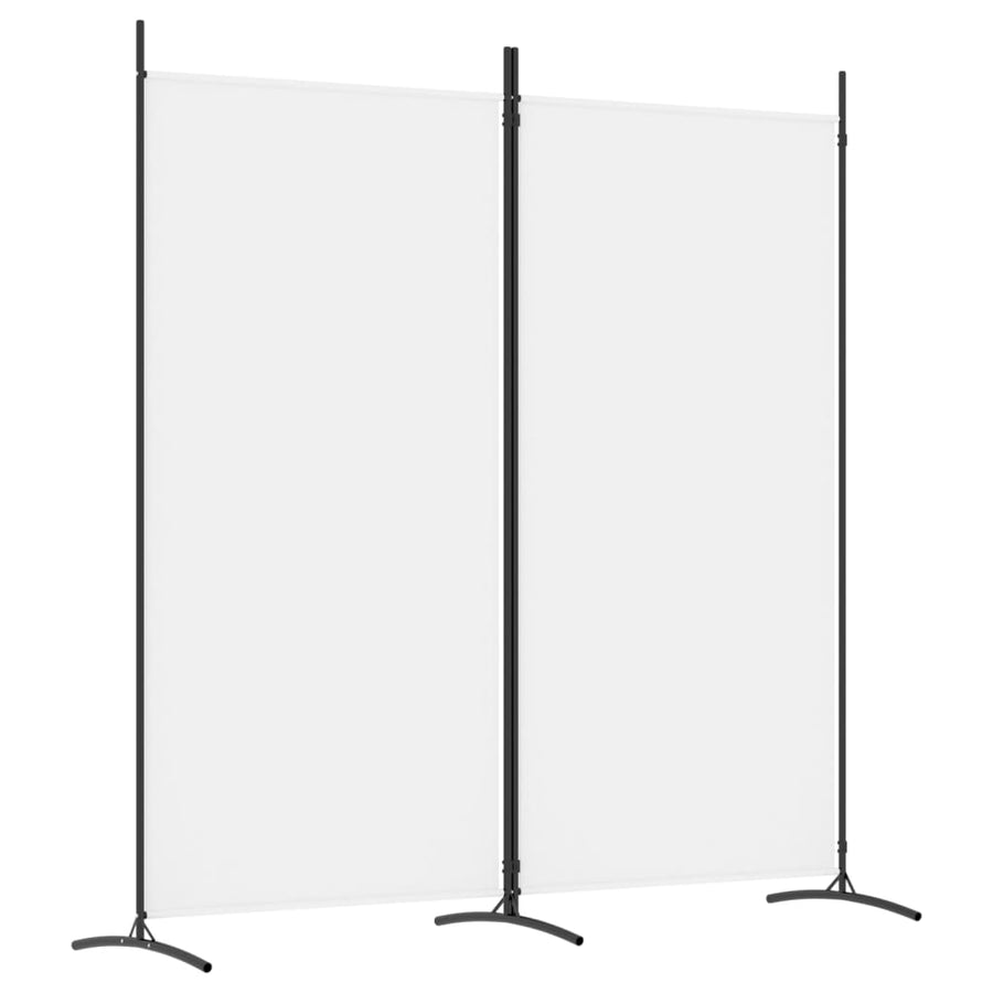 Kamerscherm Met 2 Panelen Stof 175 x 180 cm Wit