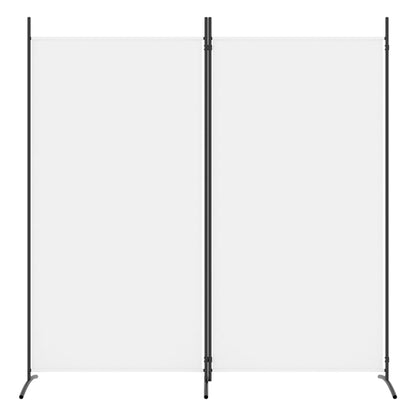Kamerscherm Met 2 Panelen Stof 175 x 180 cm Wit