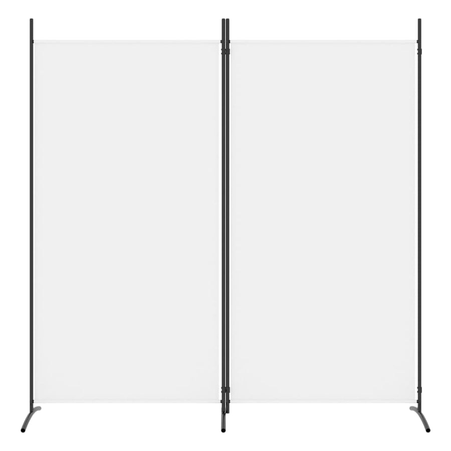Kamerscherm Met 2 Panelen Stof 175 x 180 cm Wit