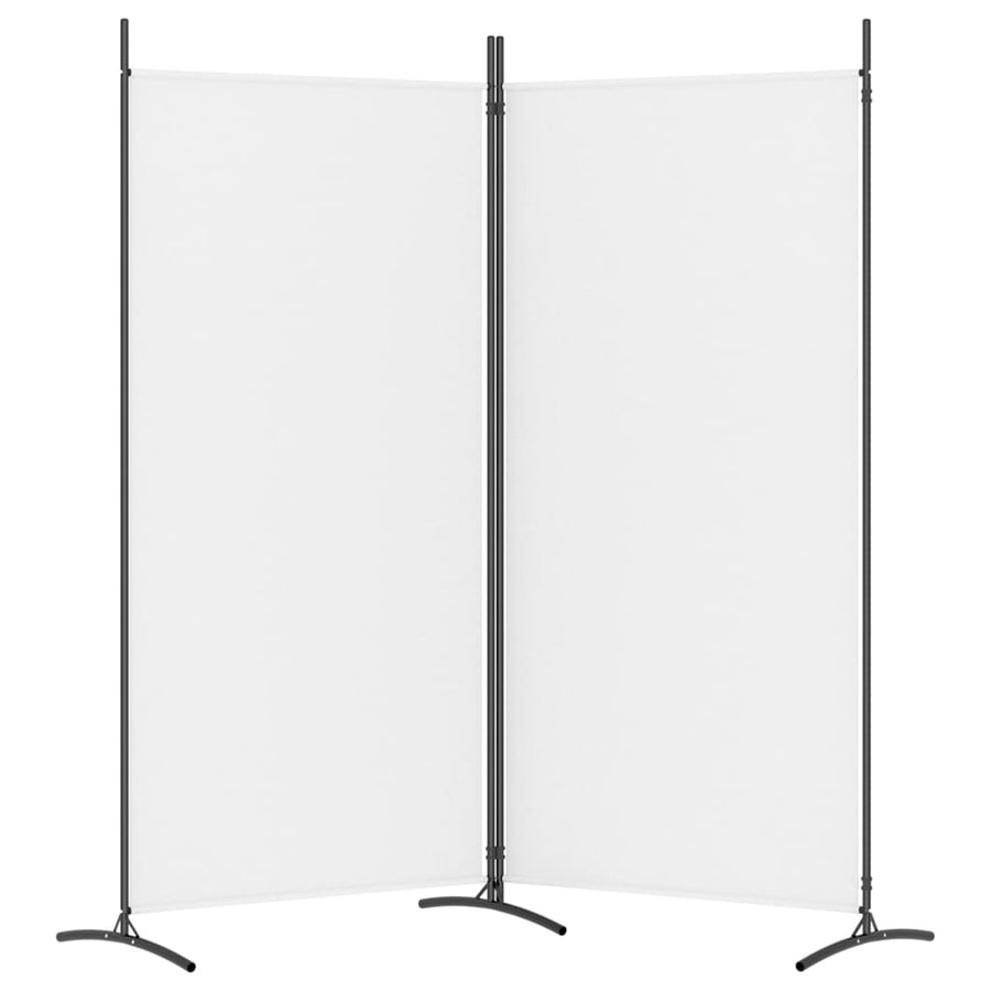 Kamerscherm Met 2 Panelen Stof 175 x 180 cm Wit