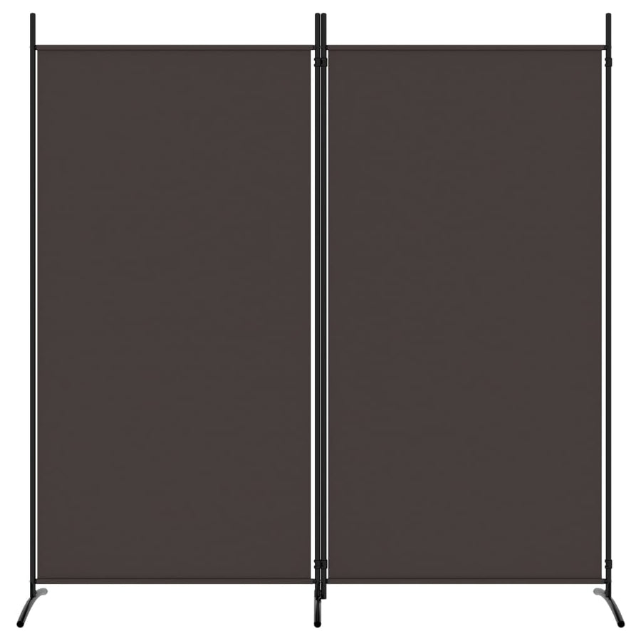 Kamerscherm met 2 panelen 175x180 cm stof bruin 175 x 180 cm Bruin