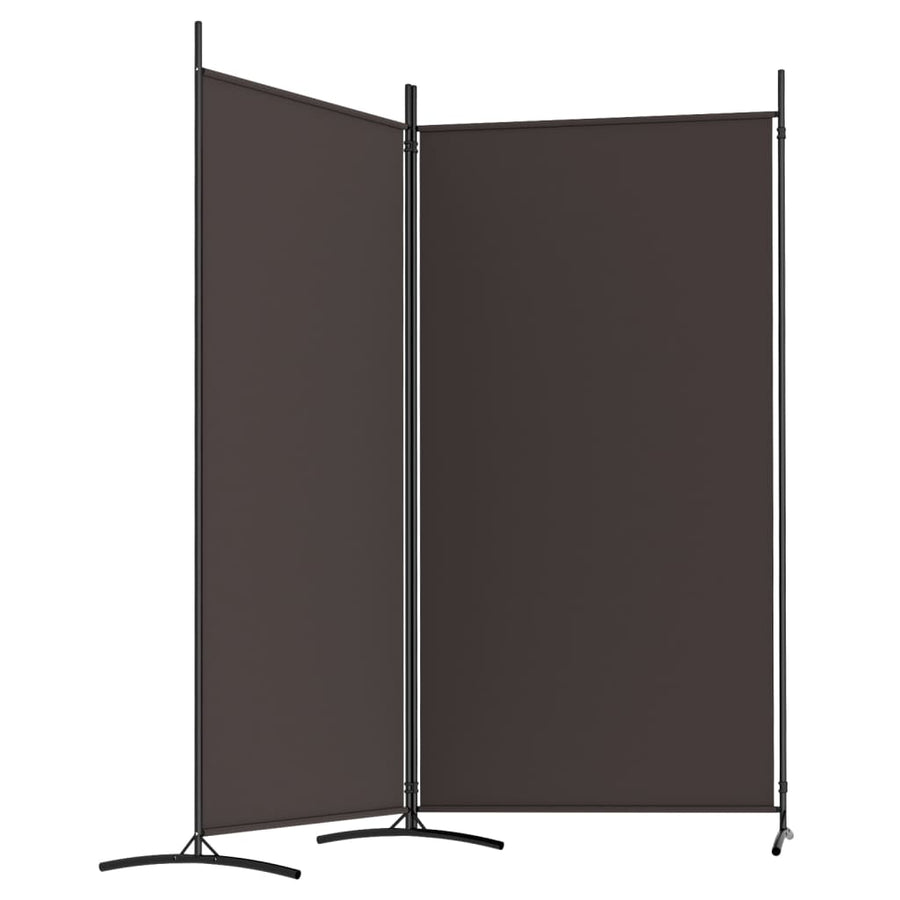 Kamerscherm met 2 panelen 175x180 cm stof bruin 175 x 180 cm Bruin