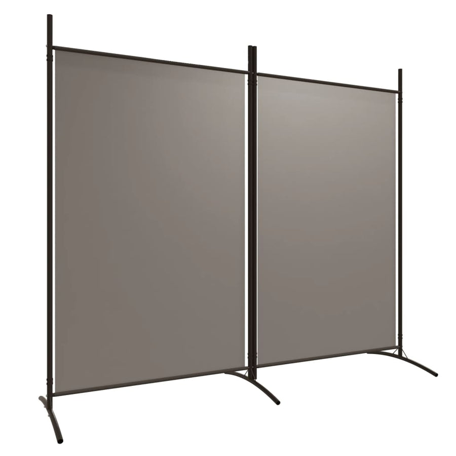 Kamerscherm Met 2 Panelen Stof Kleurig 175 x 180 cm Antraciet