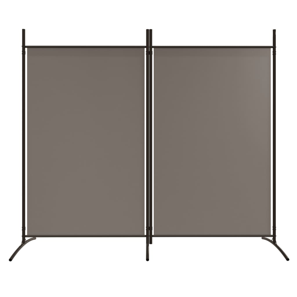 Kamerscherm Met 2 Panelen Stof Kleurig 175 x 180 cm Antraciet